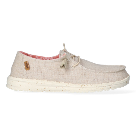 Wendy Chambray Dames Instappers White Nut