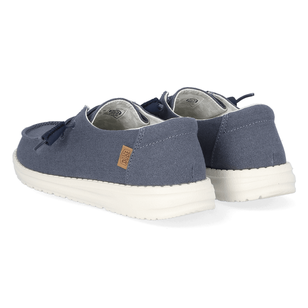 Wendy Chambray Dames Instappers Navy White