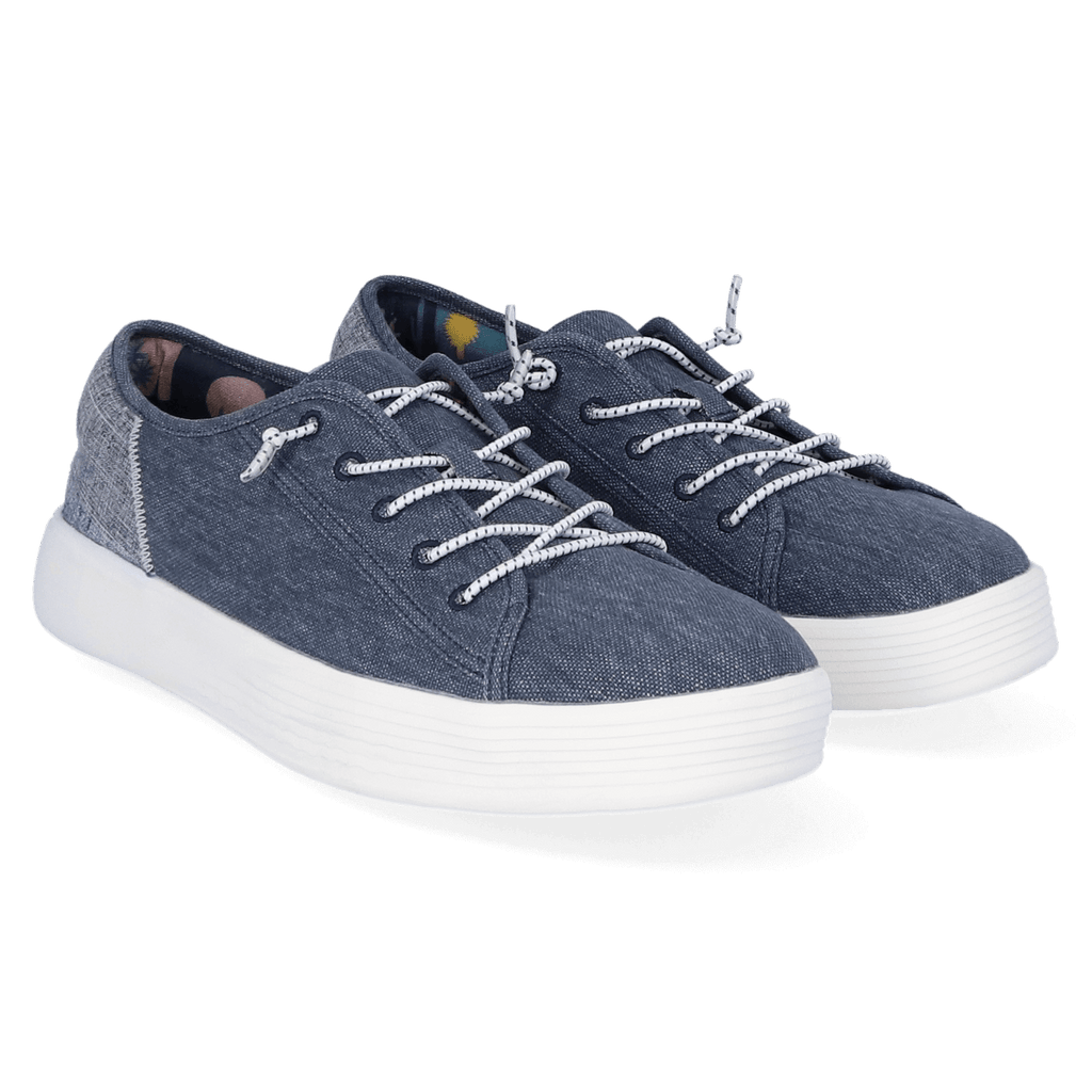 HEYDUDE Cody Canvas Sneaker Herren - Sneakers mit Easy-on Lace System, Atmosphere/White, 41 HEYDUDE Cody Canvas Sneaker Herren - Sneakers mit Easy-on Lace System, Atmosphere/White, 41