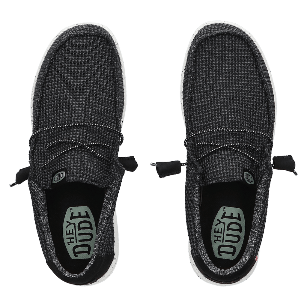 Wally Sport Mesh Heren Instappers Black/White