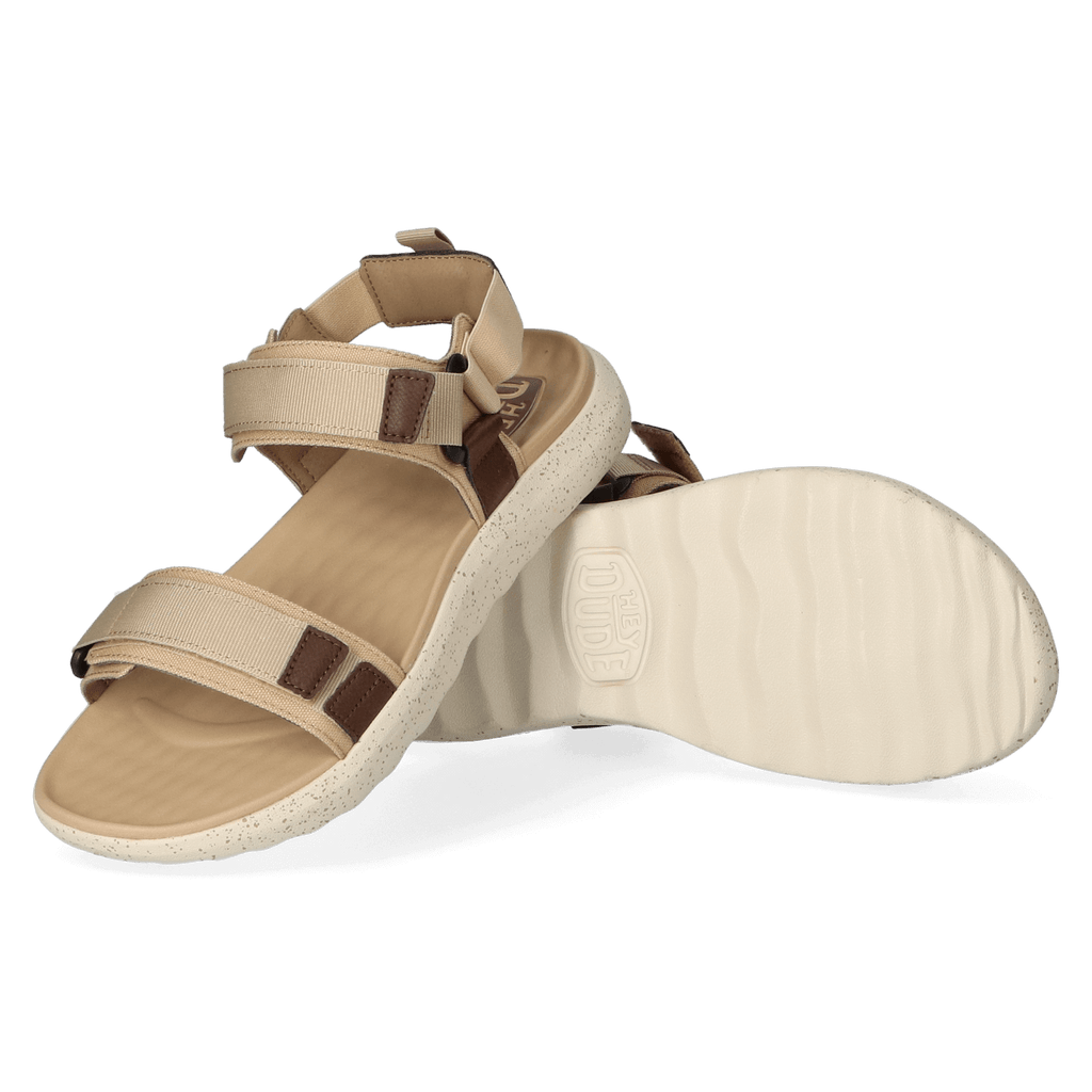 Carson Sport Mode Heren Sandalen Tan/White