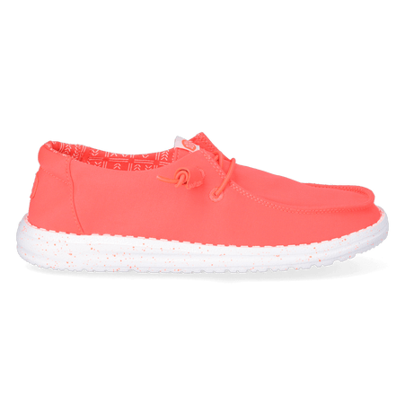 Wendy Stretch Canvas Dames Instappers Fiery Coral