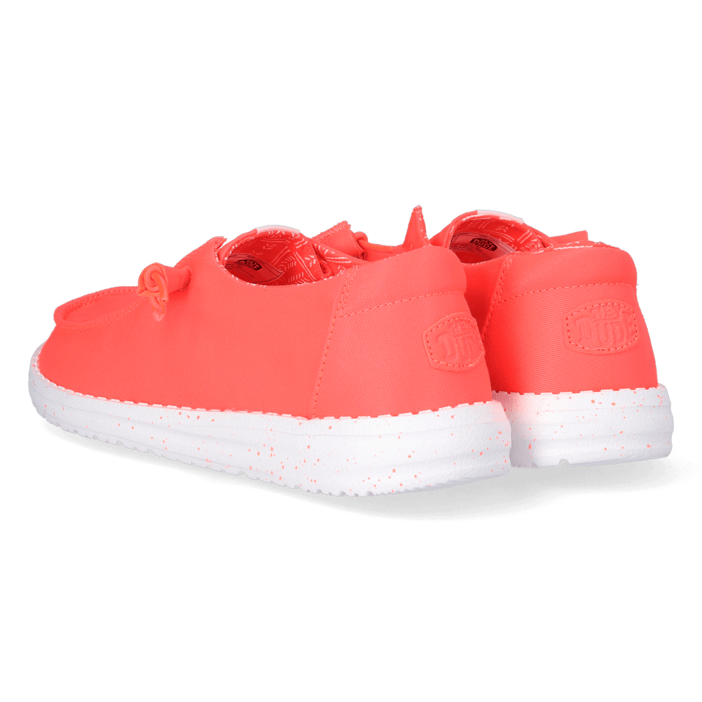 Wendy Stretch Canvas Dames Instappers Fiery Coral