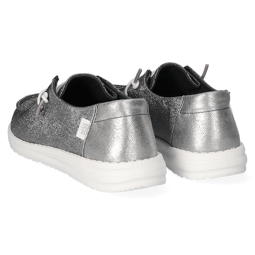 Wendy Metallic Sparkle Dames Instappers Charcoal
