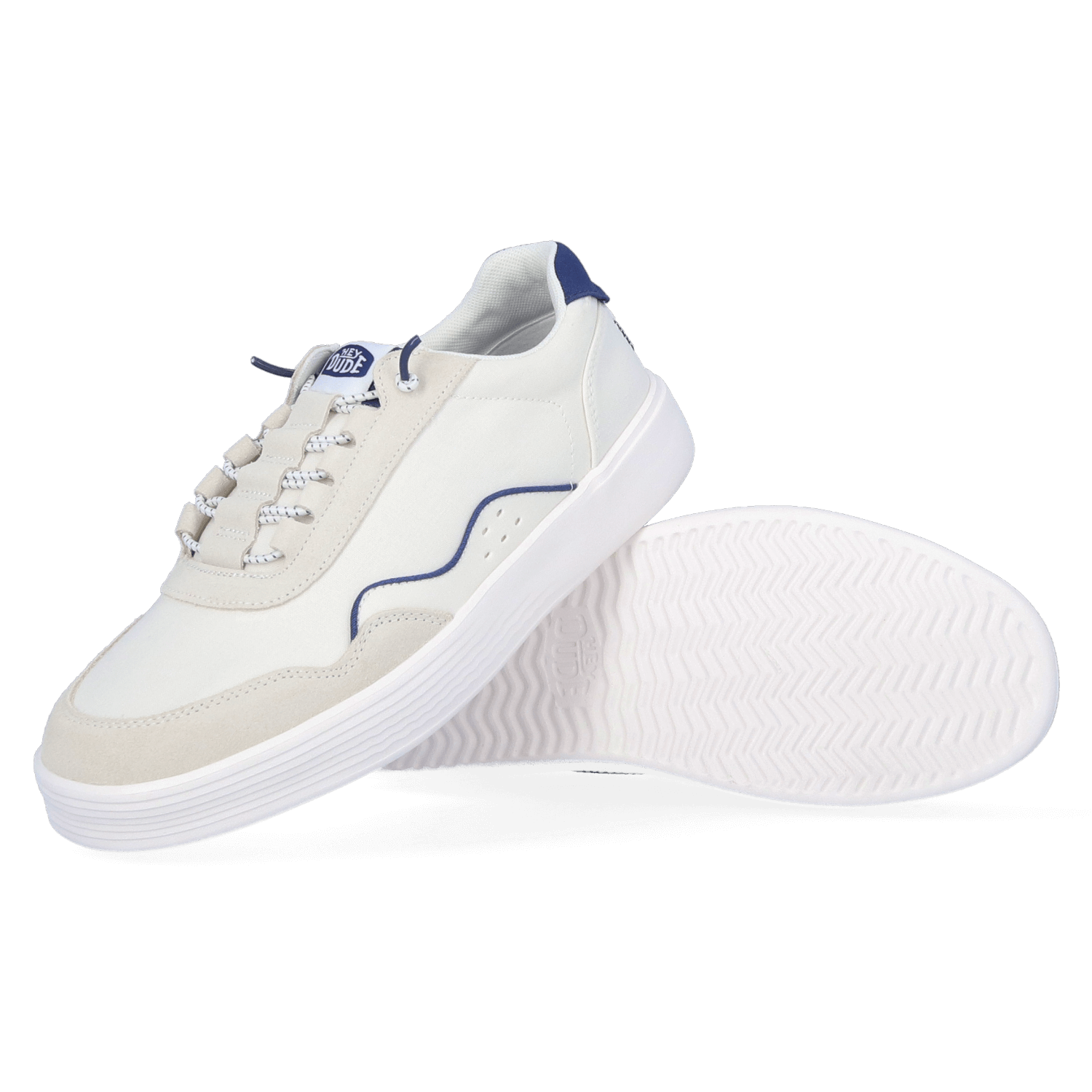 Hudson Canvas Heren Sneakers White/Navy
