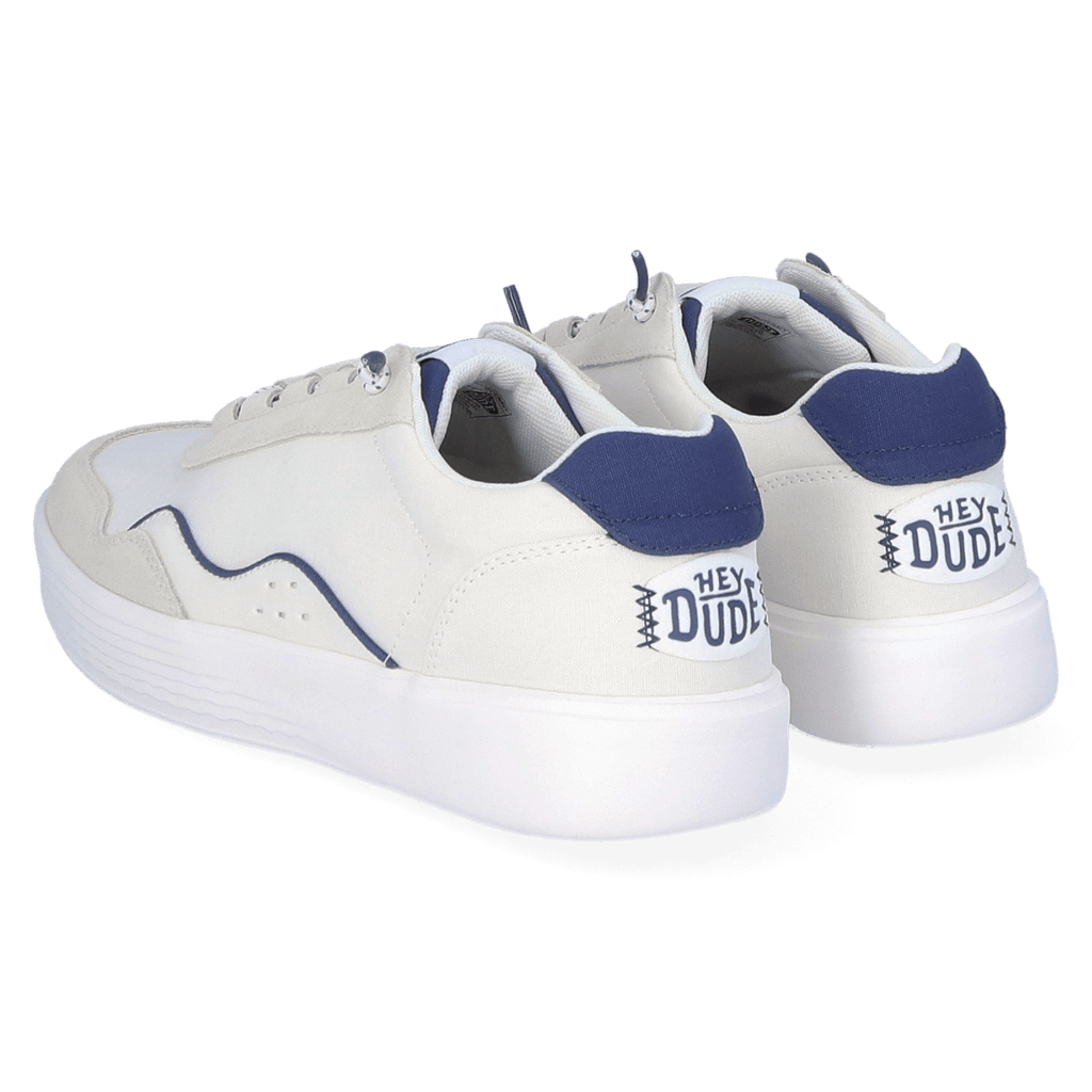 Hudson Canvas Heren Sneakers White/Navy