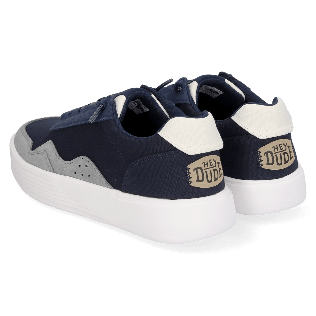 Hudson Canvas Heren Sneakers Navy/Grey