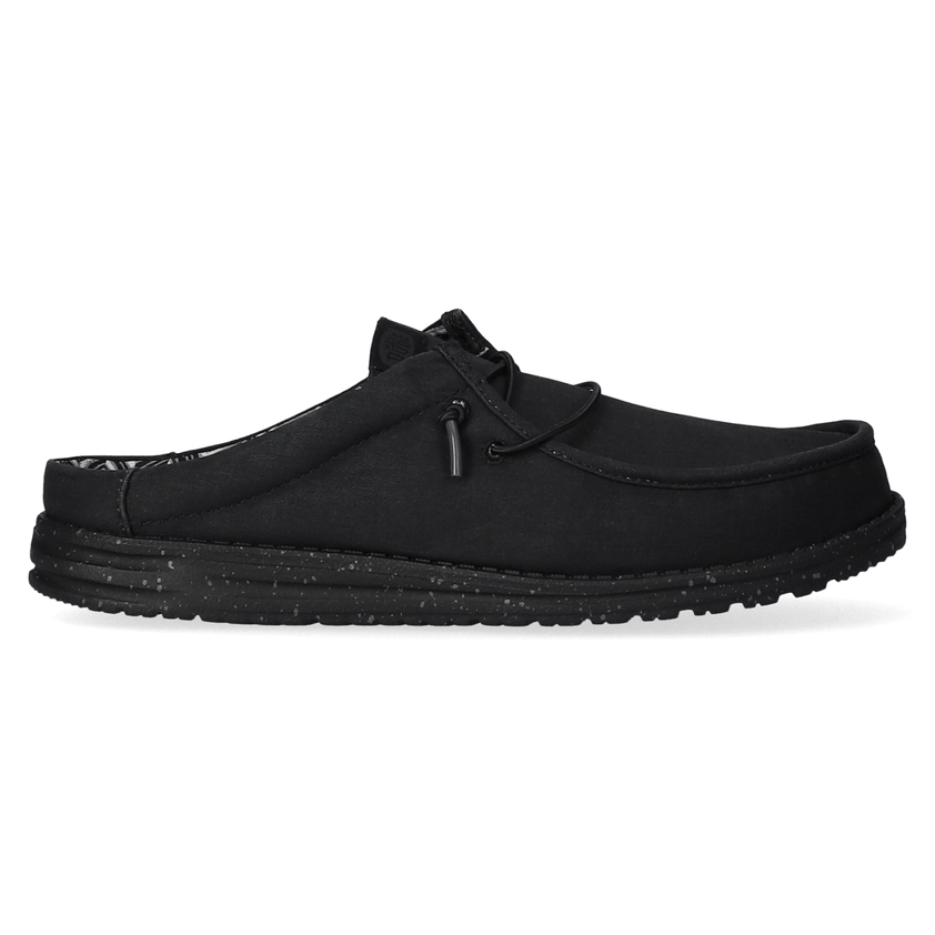 Wally Slip Canvas Heren Instappers Black/Black