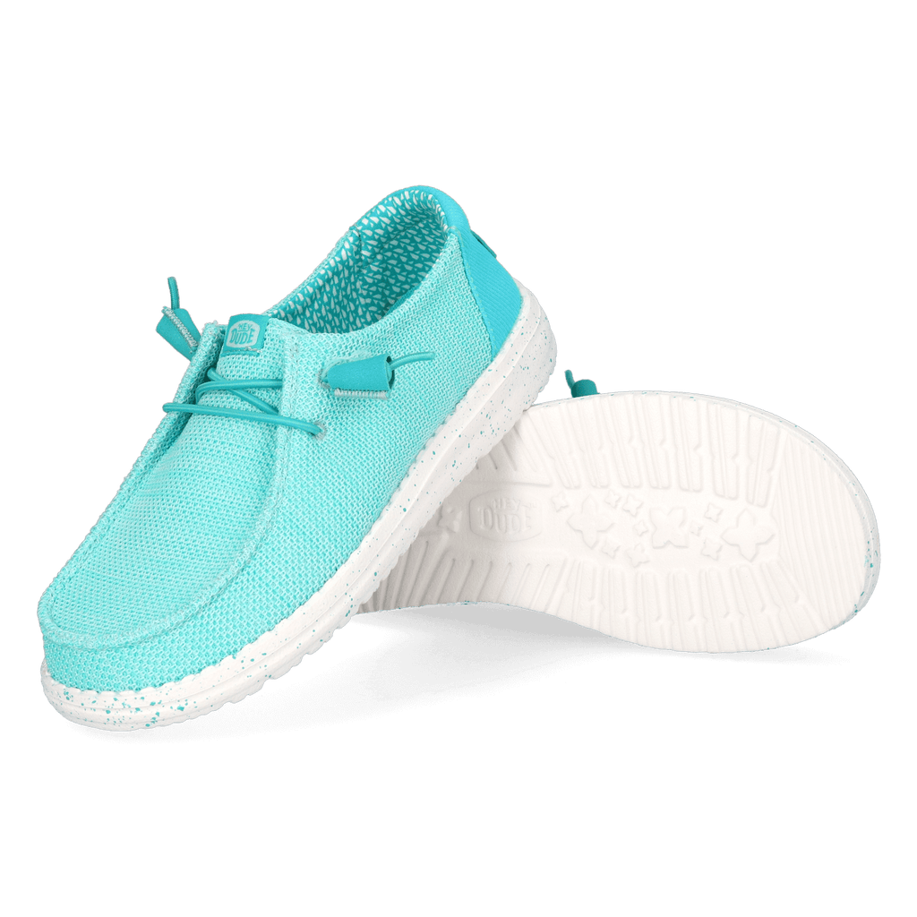 Wendy Stretch Sox Dames Instappers Ceramic Blue