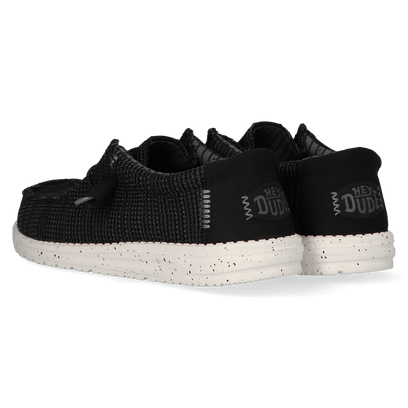 Wally Stretch Sox Heren Instappers Black/White