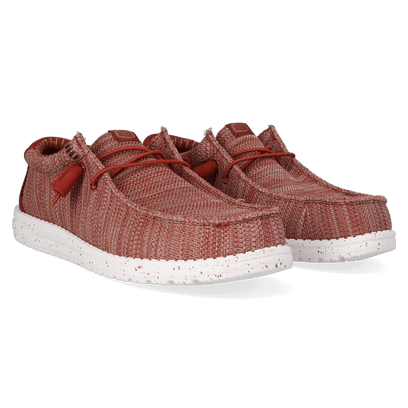 Wally Stretch Sox Heren Instappers Burnt Red/Multi