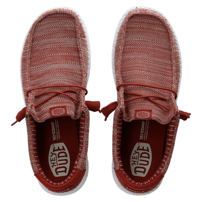 Wally Stretch Sox Heren Instappers Burnt Red/Multi