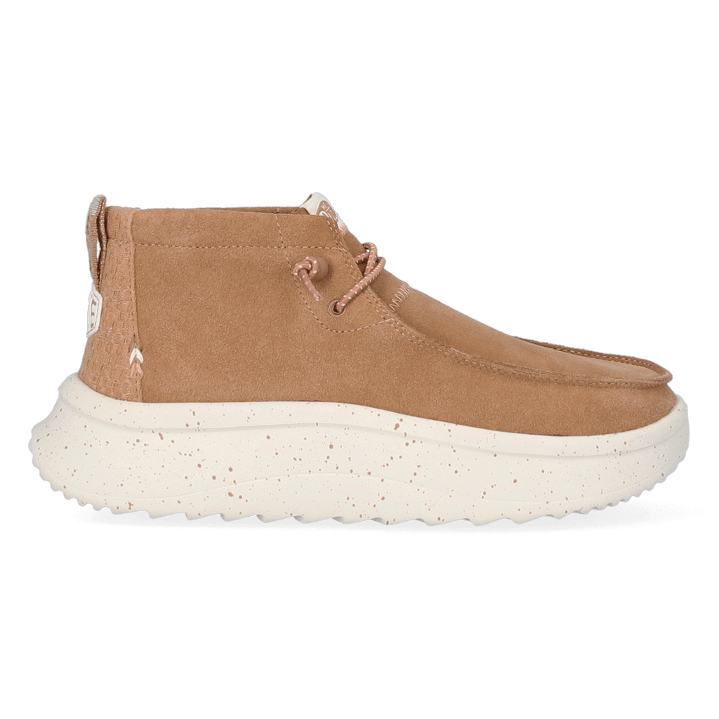 Wendy Peak Hi Suede Dames Instappers Chestnut