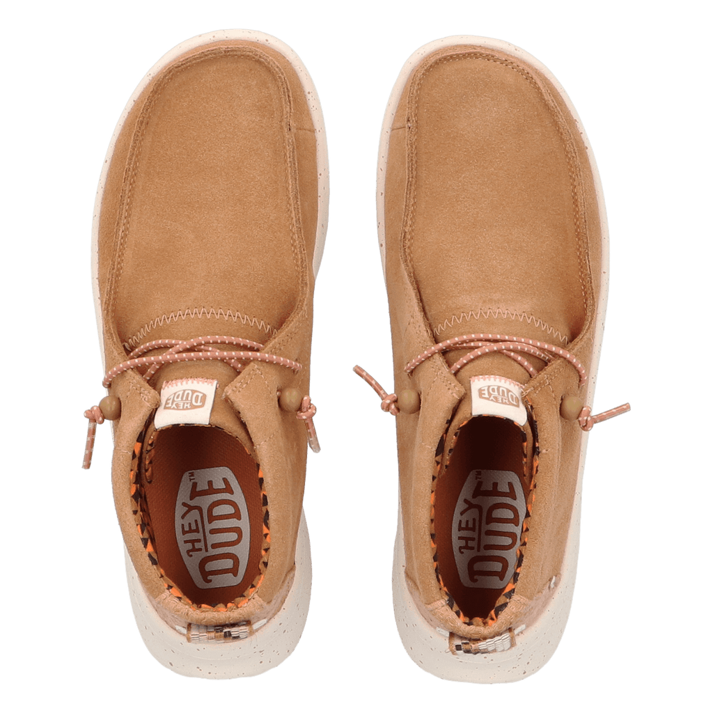 Wendy Peak Hi Suede Dames Instappers Chestnut