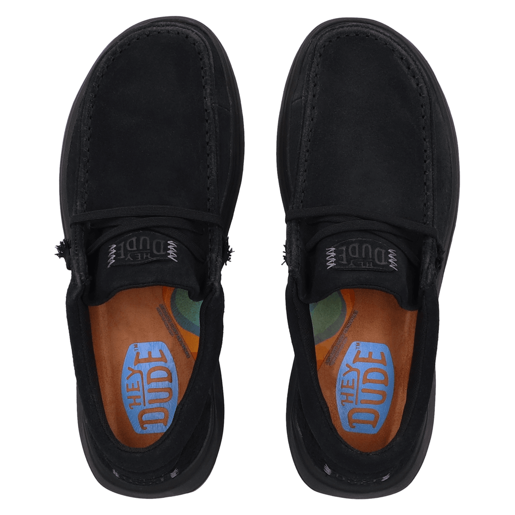 Wally Comf Suede Heren Instappers Black