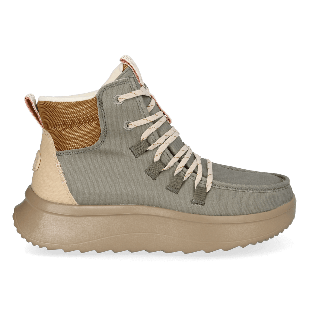 Wendy Apres Coated Twill Dames Boots Olive