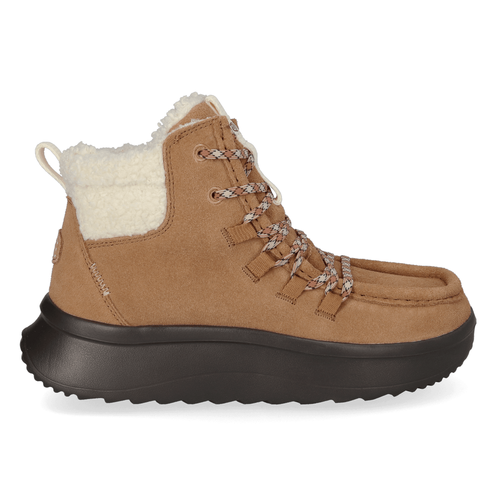 Wendy Apres Suede Cozy Dames Boots Chestnut/Black