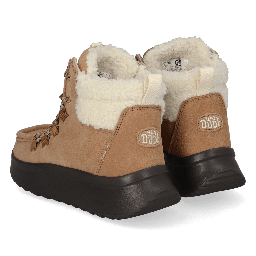 Wendy Apres Suede Cozy Dames Boots Chestnut/Black