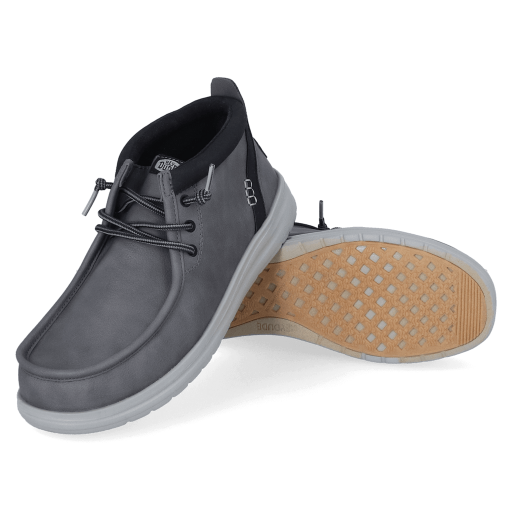 Wally Mid GripR Classic Heren Instappers Grey/Black