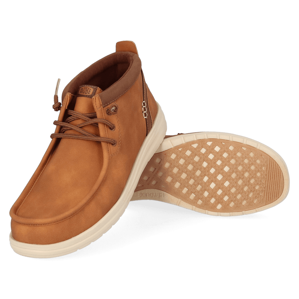 Wally Mid GripR Classic Heren Instappers Cognac/Tan