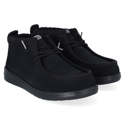 Wally Mid GripR Warmth Heren Instappers Black/Black