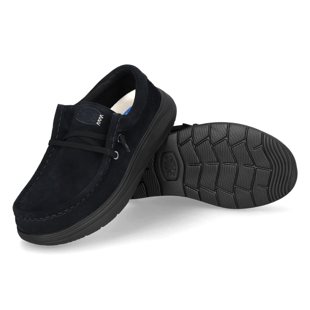 Wendy Comf Suede Dames Instappers Black