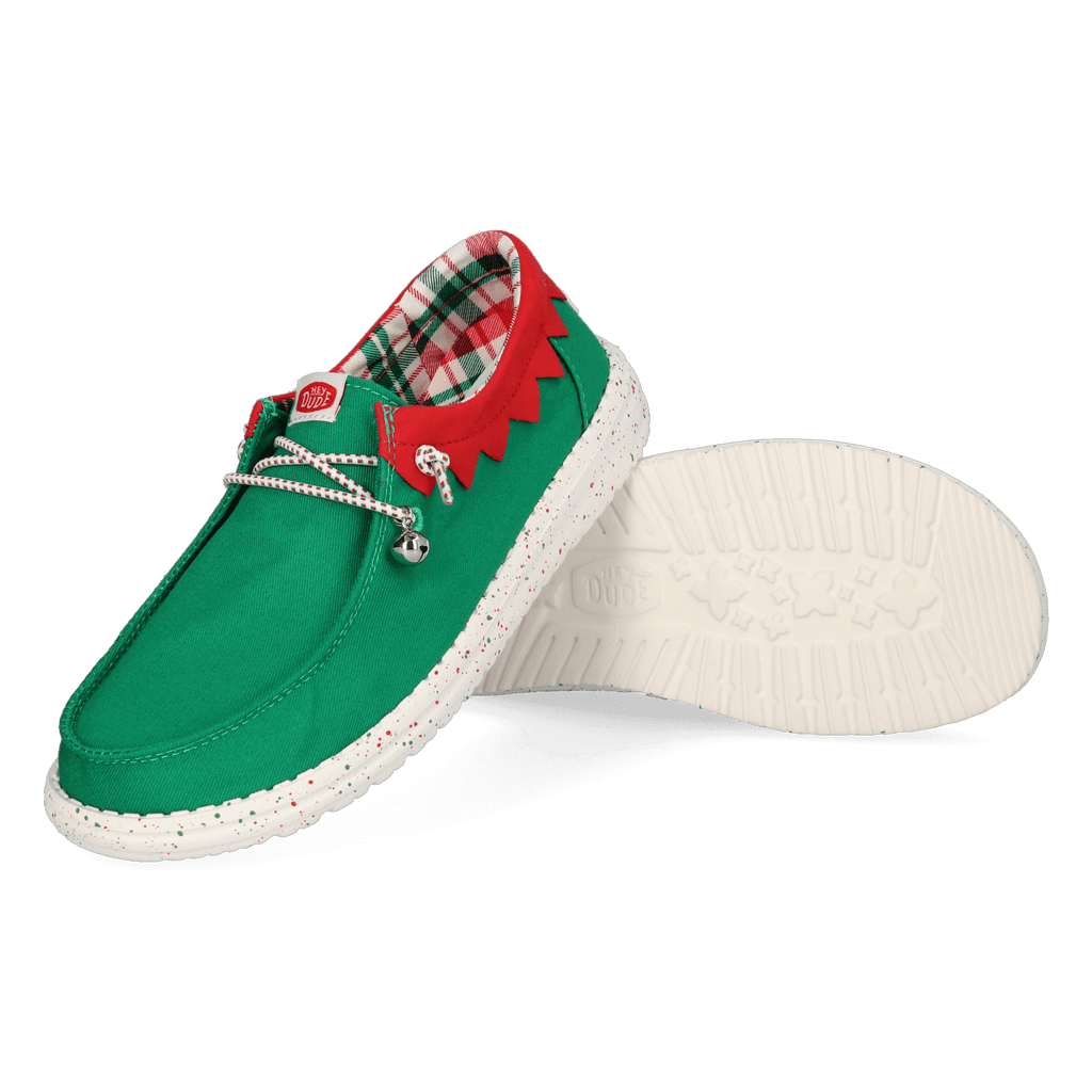 Wendy Holiday Elf Dames Kerst Schoenen Green/Red