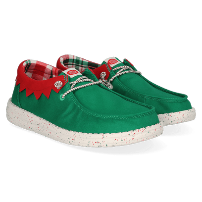 Wally Holiday Elf Heren Kerst Schoenen Green/Red