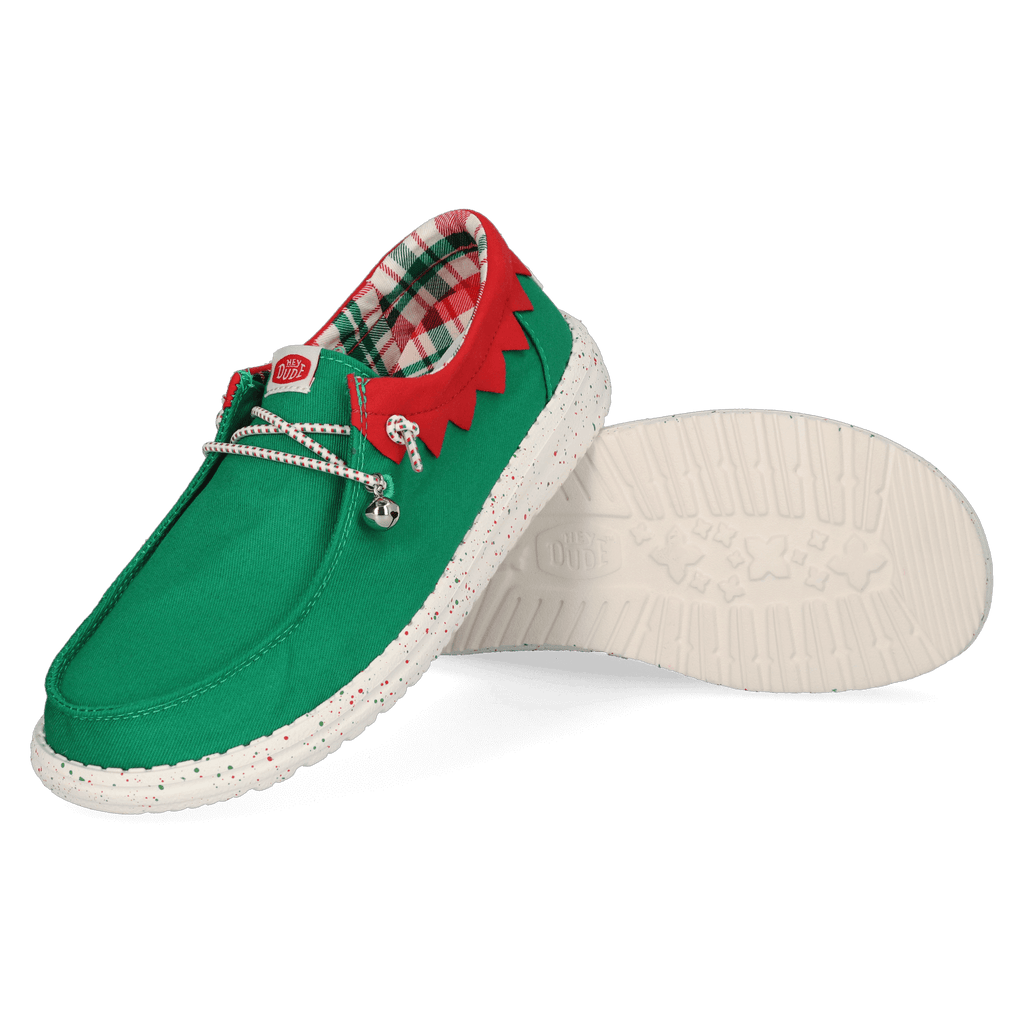 Wally Holiday Elf Heren Kerst Schoenen Green/Red