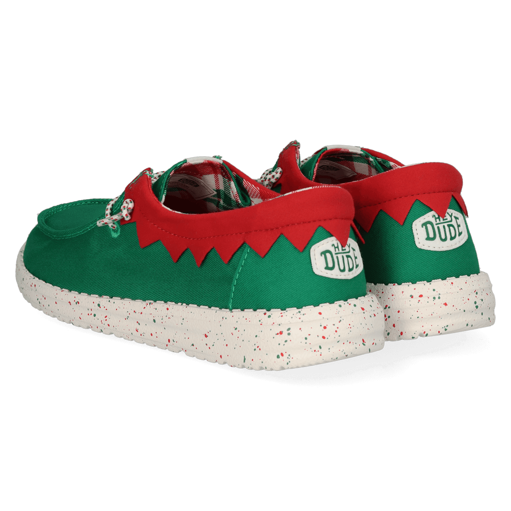 Wally Holiday Elf Heren Kerst Schoenen Green/Red