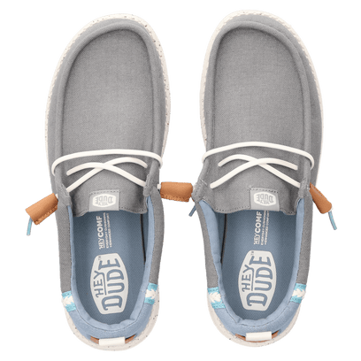 Wally Craft Linen Heren Instappers Monument Grey/Faded Denim
