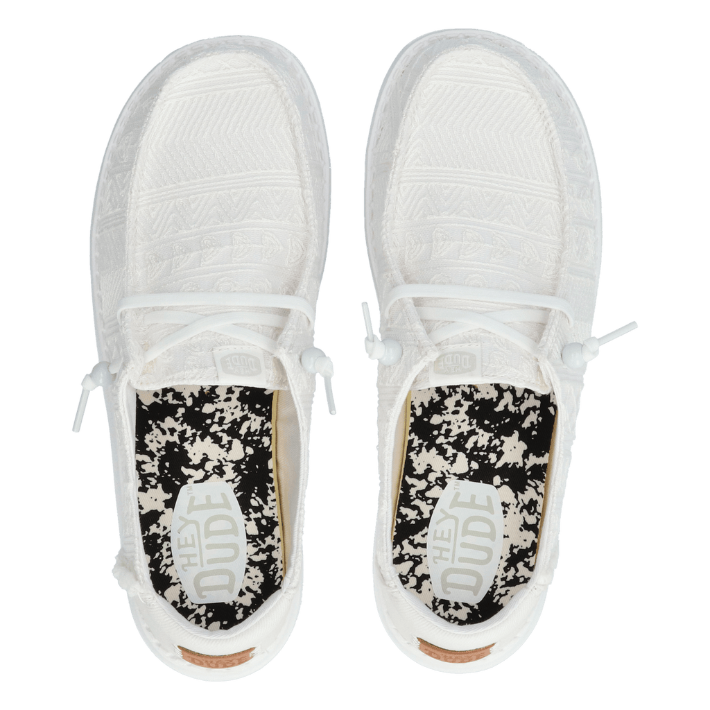 Wendy Crochet Lace Dames Instappers White
