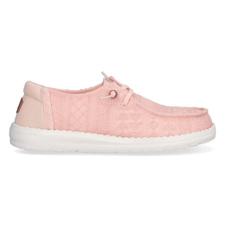 Wendy Crochet Lace Dames Instappers Pale Pink
