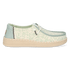 Wendy Espadrille Retro Palm Dames Instappers Celadon Green/White