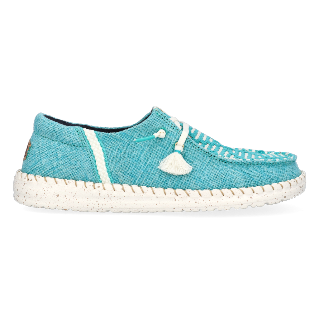 Wendy Funk Coastal Jute Dames Instappers Ceramic Blue