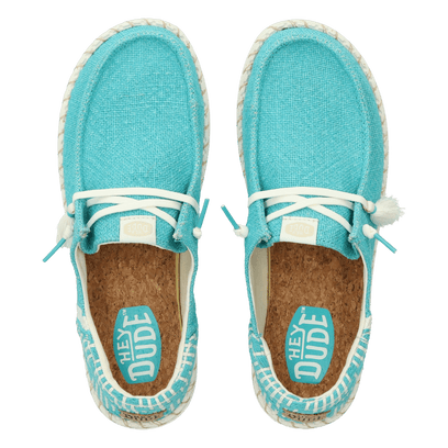 Wendy Funk Coastal Jute Dames Instappers Ceramic Blue