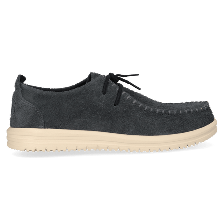 Wally NXT Moc Heren Mocassins Suede Black/Wood Ash