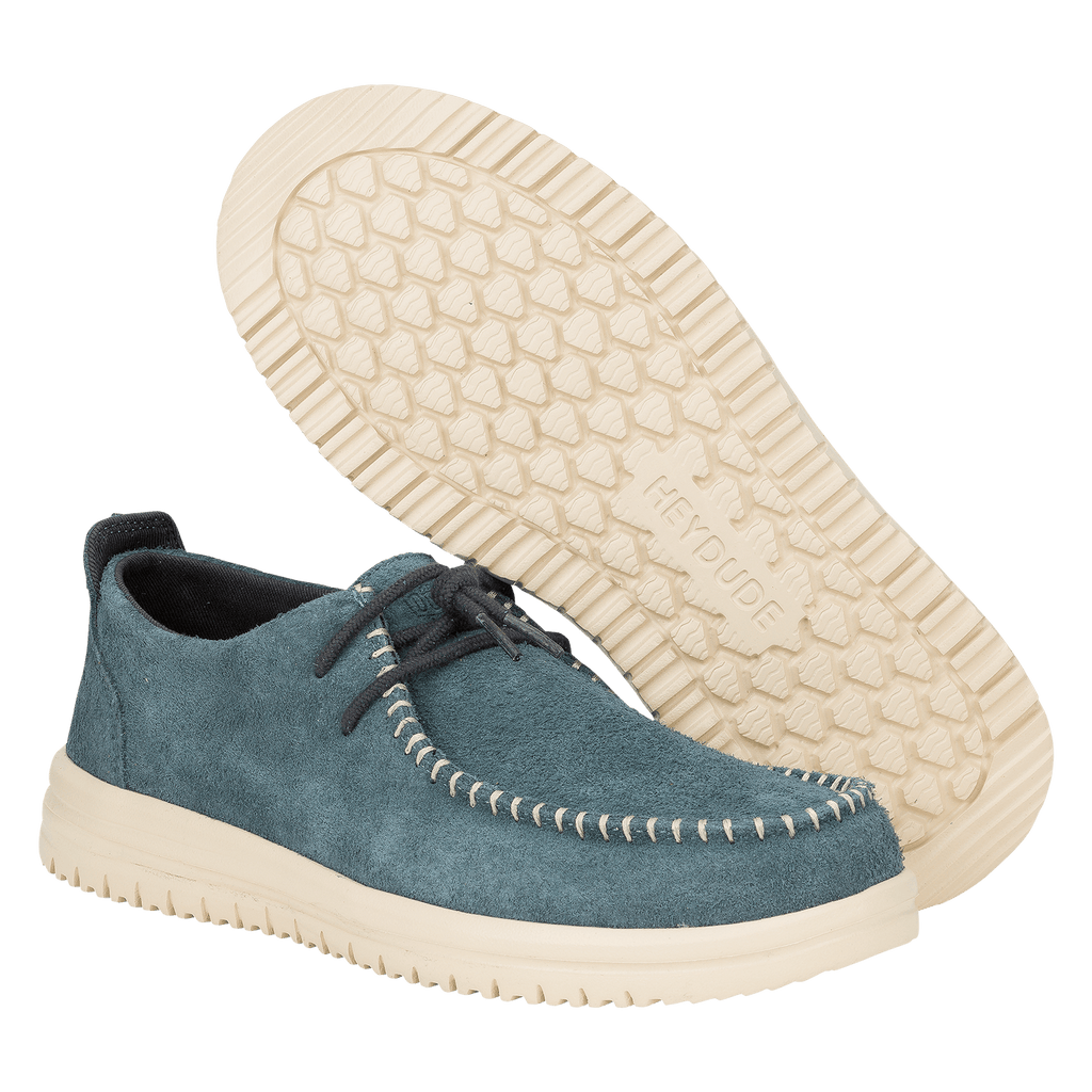 Wally NXT Heren Mocassins Suede Stormy Blue/Wood Ash