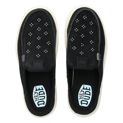 Austin Lift Suede Stud Dames Instappers Black 