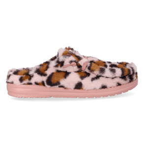 Wendy Slipper Leo Fur Dames Pantoffels Pink/Multi