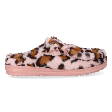 Wendy Slipper Leo Fur Dames Pantoffels Pink/Multi