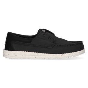 Wally Cru Stretch Canvas Heren Loafers Black/Black