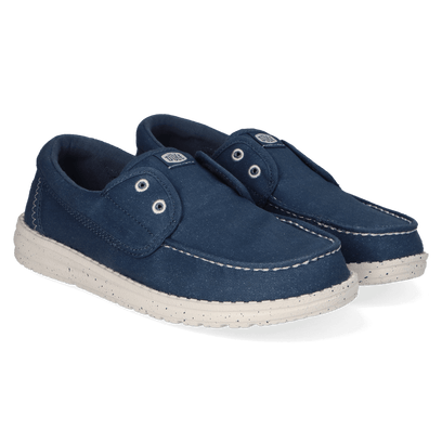 Wendy Cru Stretch Canvas Dames Loafers Ensign Blue