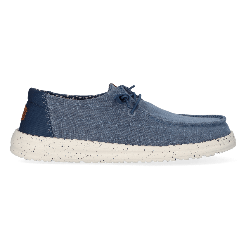 Wendy Chambray Grid Dames Instappers Ensign Blue