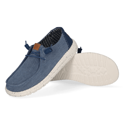 Wendy Chambray Grid Dames Instappers Ensign Blue