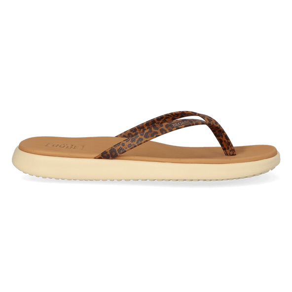Maui Breeze Flip Dames Teenslippers Tan Leopard