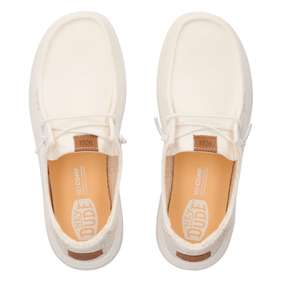 Wendy Rise Chambray Grid Dames Instappers Snow White