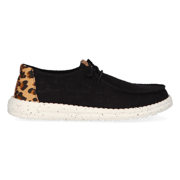 Wendy Wildcat Dames Instappers Black/Leopard