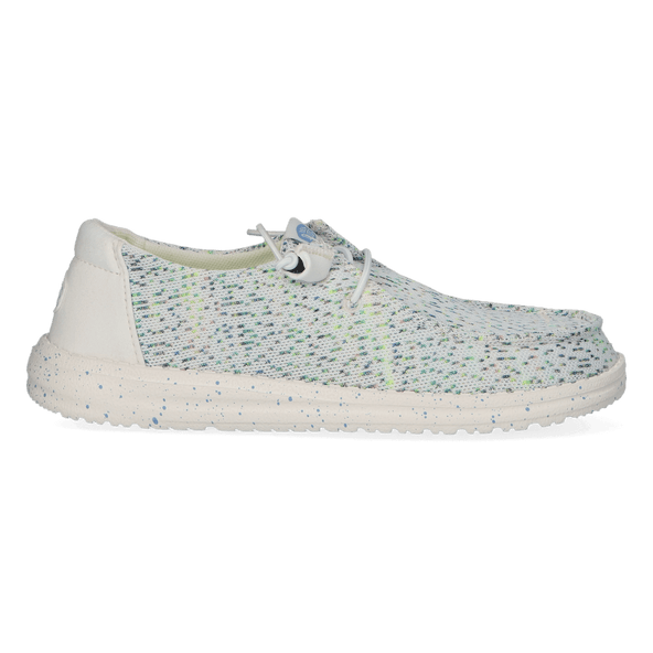 Wendy Stretch Speckle Dames Instappers White/Multi