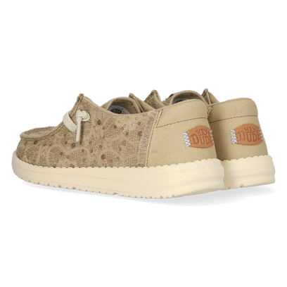 Wendy Sequin Lace Dames Instappers Olive Grey